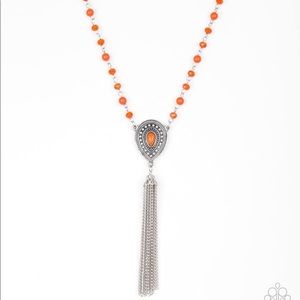 Orange Long Lightweight Necklace